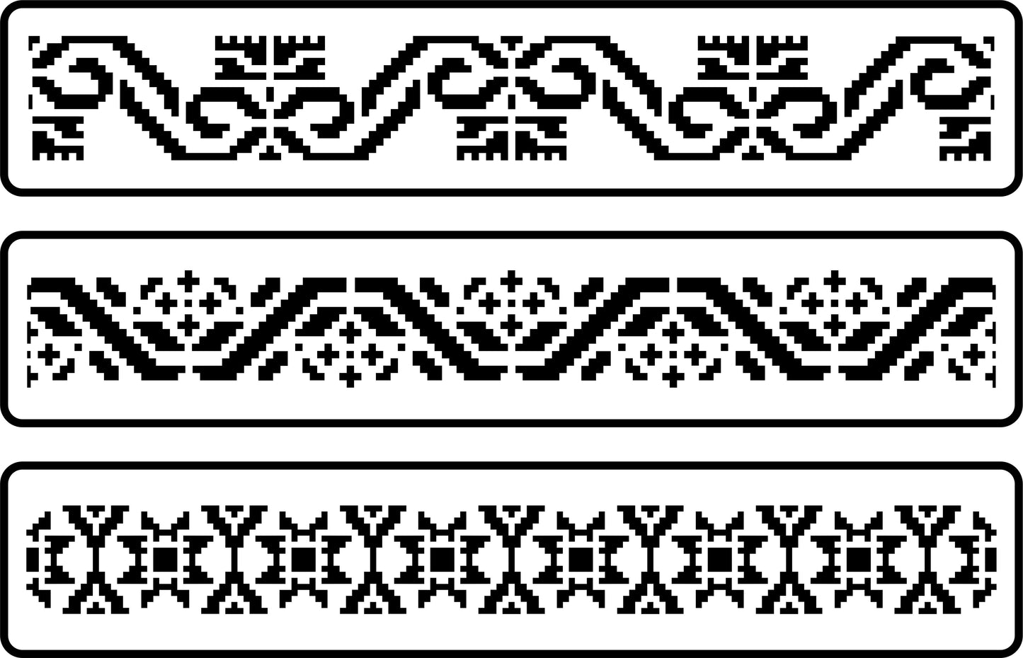 Mexican Embroidery Border Set | JRV Stencils