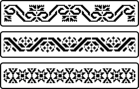 Mexican Embroidery Border Set | JRV Stencils