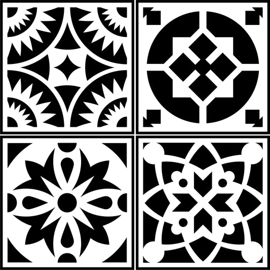 Spanish Tile 4 Pack | JRV Stencils