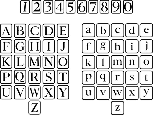 Letter/Number Trio | JRV Stencils